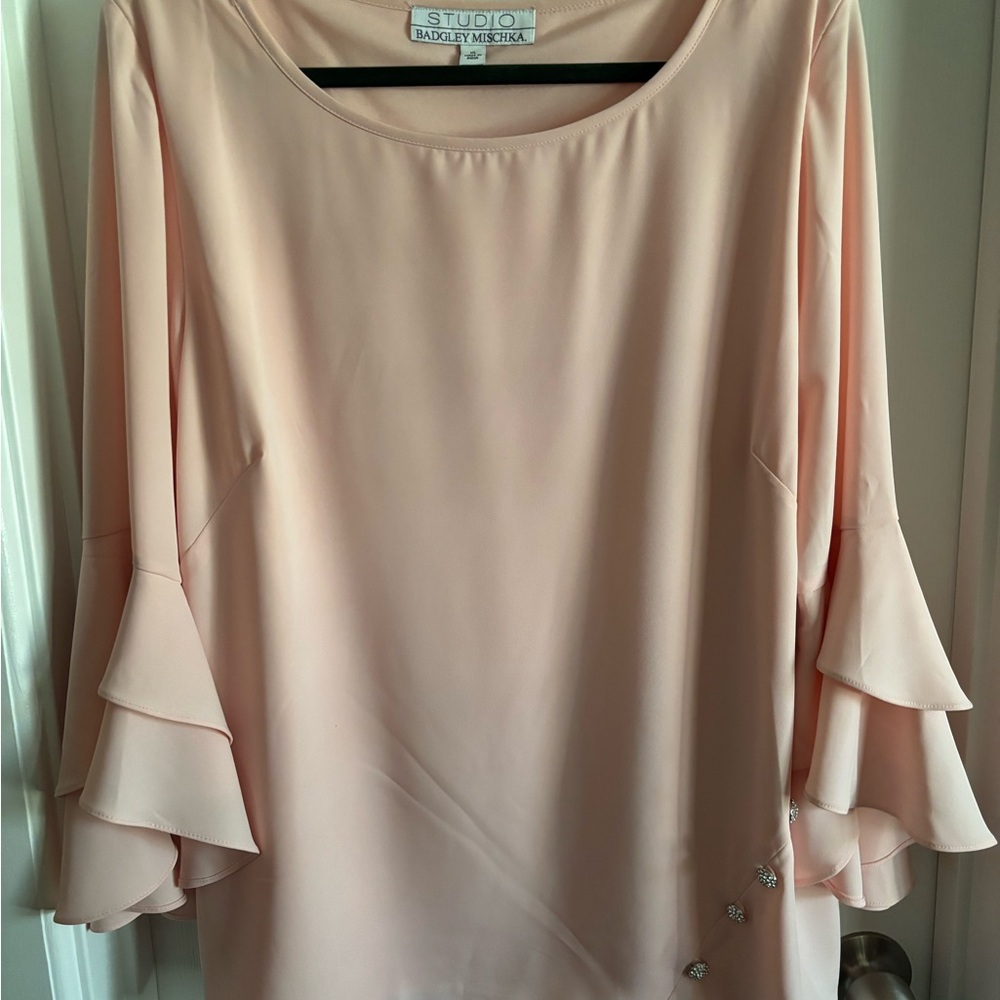Badgley Mischka Pink Blouse